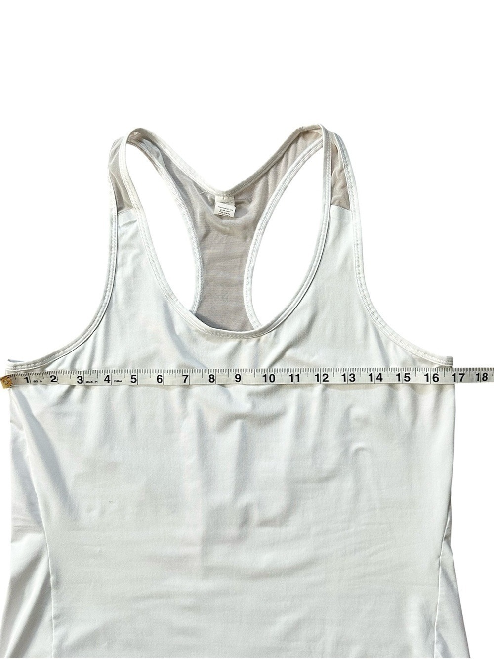 Athleta Chi Mesh Racerback Active Tank Top White Size Medium Petite - Picture 9 of 12